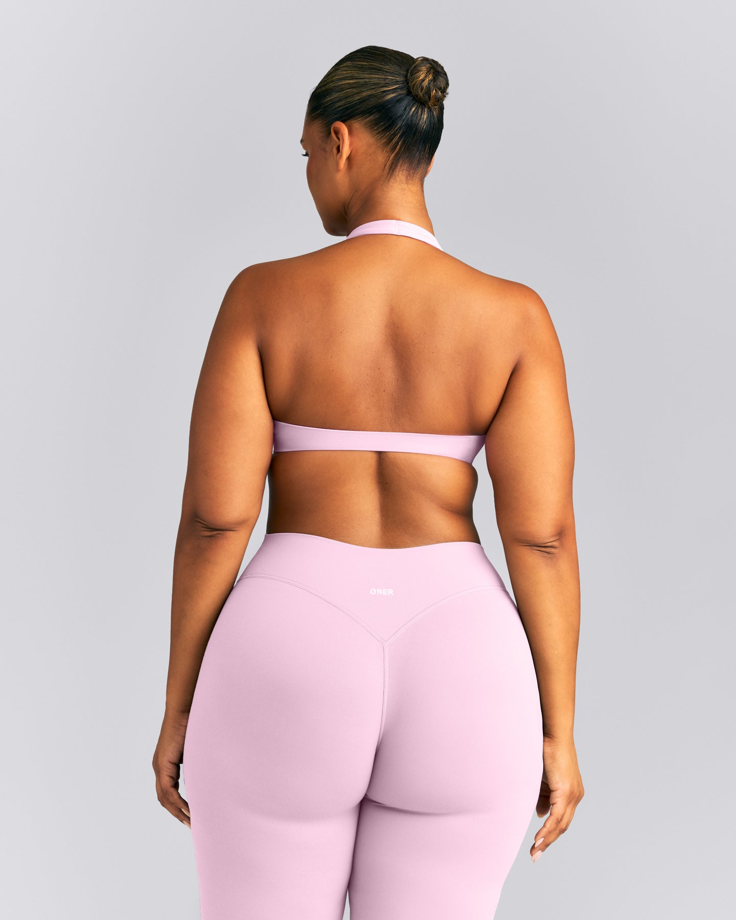 SoftMotion™ Minimal Halter Neck Bralette | Chalk Pink