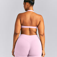 SoftMotion™ Minimal Halter Neck Bralette | Chalk Pink