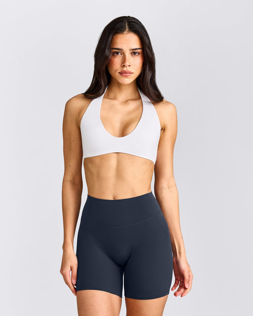 SoftMotion™ Minimal Halter Neck Bralette | White