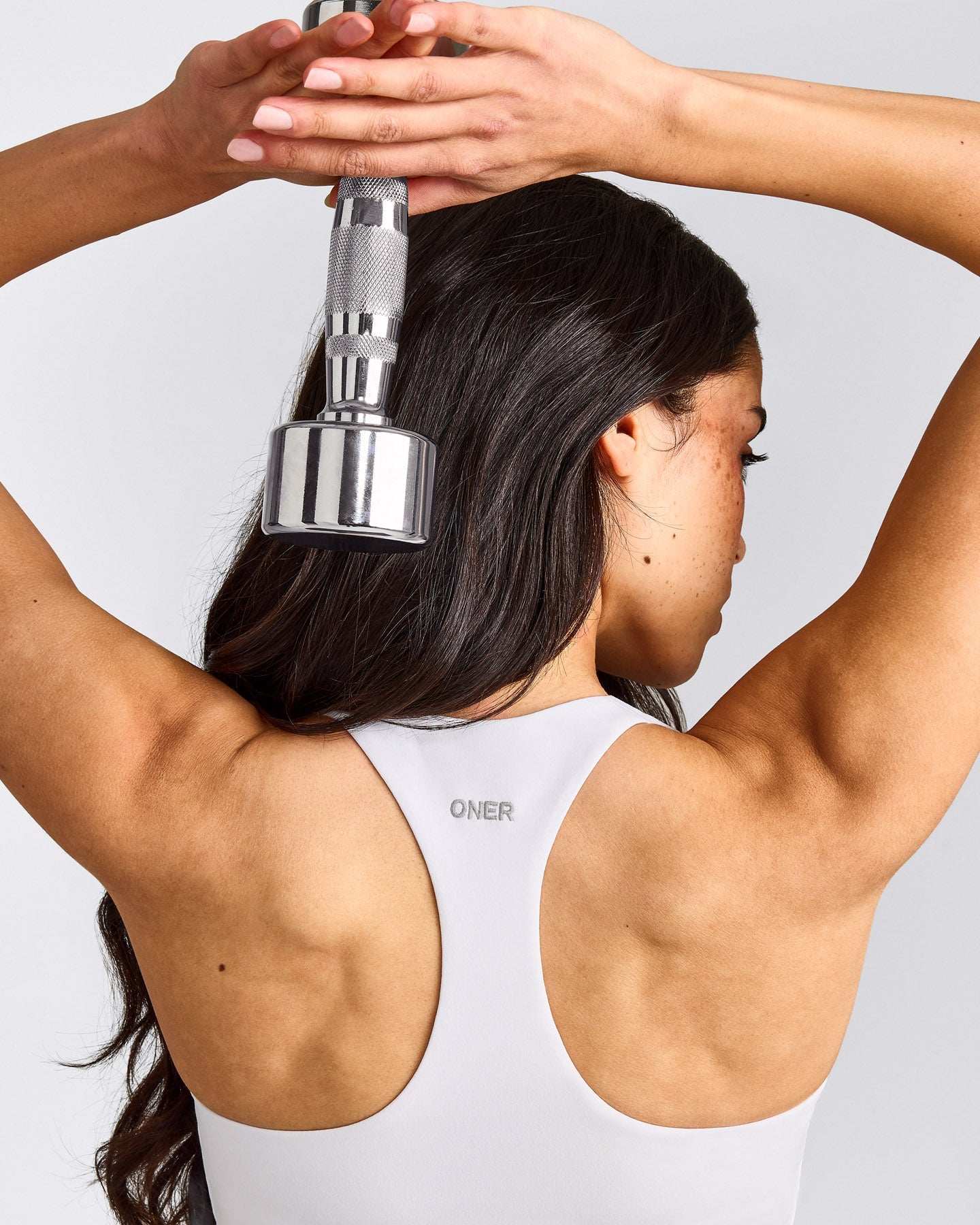SoftMotion™ Racer Back Mid Vest With Built in Bra Shelf | White
