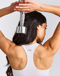 SoftMotion™ Racer Back Mid Vest With Built in Bra Shelf | White