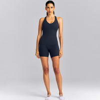 SoftMotion™ Racer Back Tank Top with Built in Bra Shelf New Branding | True Blue