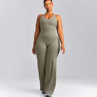 SoftMotion™ Racer Back Tank Top with Built in Bra Shelf | Alpine Green