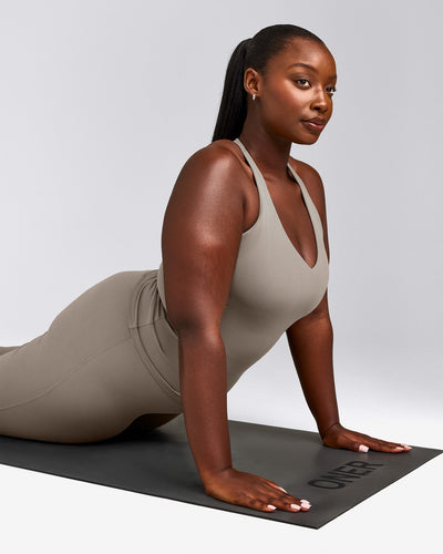 SoftMotion™ Racer Back Tank Top with Built in Bra Shelf | Warm Sand