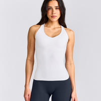 SoftMotion™ Racer Back Vest with Built in Bra Shelf | White