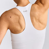 SoftMotion™ Racer Back Vest with Built in Bra Shelf | White