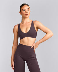 SoftMotion™ Scoop Back Bralette | Dark Umber Brown