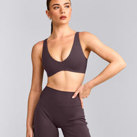 SoftMotion™ Scoop Back Bralette | Dark Umber Brown