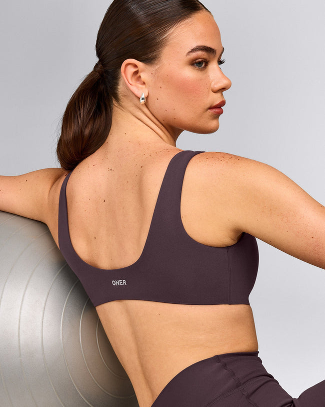 SoftMotion™ Scoop Back Bralette | Dark Umber Brown