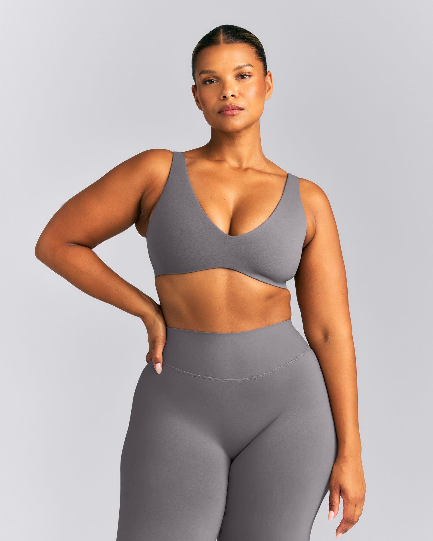 SoftMotion™ Scoop Back Bralette | Ash Grey