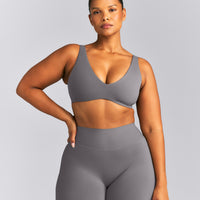 SoftMotion™ Scoop Back Bralette | Ash Grey