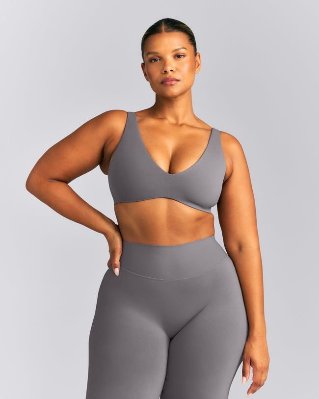 SoftMotion™ Scoop Back Bralette | Ash Grey