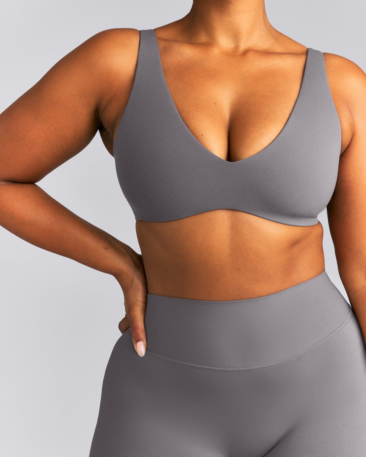 SoftMotion™ Scoop Back Bralette | Ash Grey