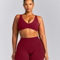 SoftMotion™ Scoop Back Bralette | Ruby Red