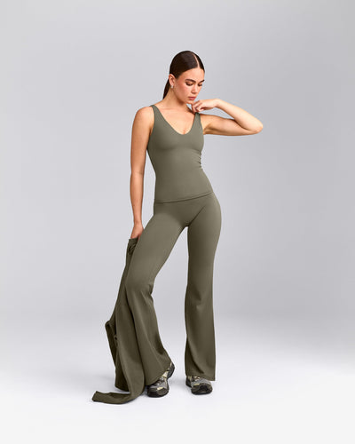 SoftMotion™ Scoop Neck Vest with Grey Logo | Alpine Green