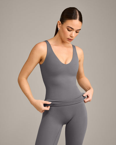 SoftMotion™ Scoop Neck Vest with Grey Logo | Ash Grey