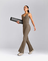 SoftMotion™ Scoop Neck Vest with Grey Logo | Moss Brown