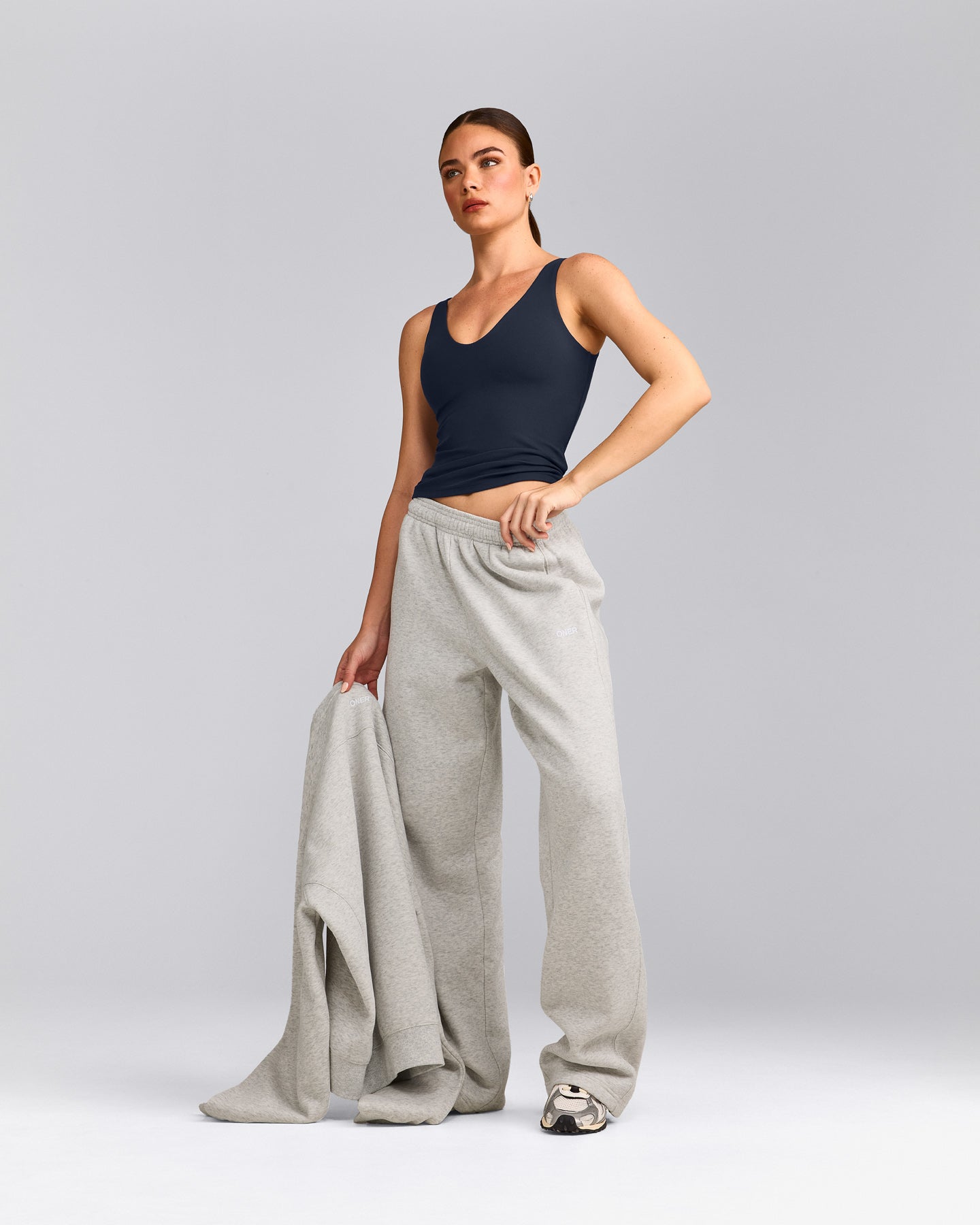 SoftMotion™ Scoop Neck Vest with Grey Logo | True Blue