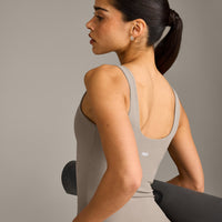 SoftMotion™ Scoop Neck Vest with White Logo | Warm Sand