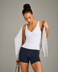 SoftMotion™ Scoop Neck Vest with Grey Logo | White