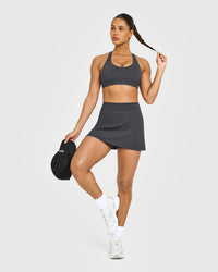 SoftMotion™ Skort with White Logo | Coal