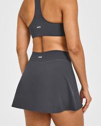 SoftMotion™ Skort with White Logo | Coal