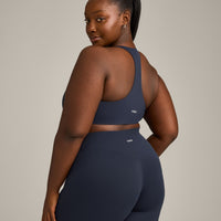 SoftMotion™ Sports Bra with Grey Logo | True Blue
