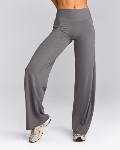 SoftMotion™ Straight Leg Bottoms with Grey Logo | Ash Grey