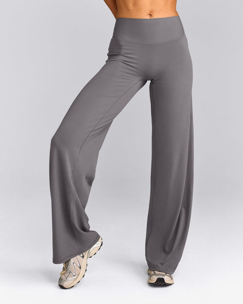 SoftMotion™ Straight Leg Bottoms with Grey Logo | Ash Grey