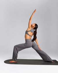 SoftMotion™ Straight Leg Bottoms with Grey Logo | Ash Grey