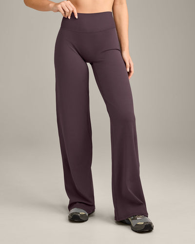 SoftMotion™ Straight Leg Bottoms with Grey Logo | Dark Umber Brown