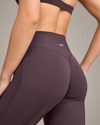 SoftMotion™ Straight Leg Bottoms with Grey Logo | Dark Umber Brown