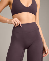 SoftMotion™ Straight Leg Bottoms with Grey Logo | Dark Umber Brown