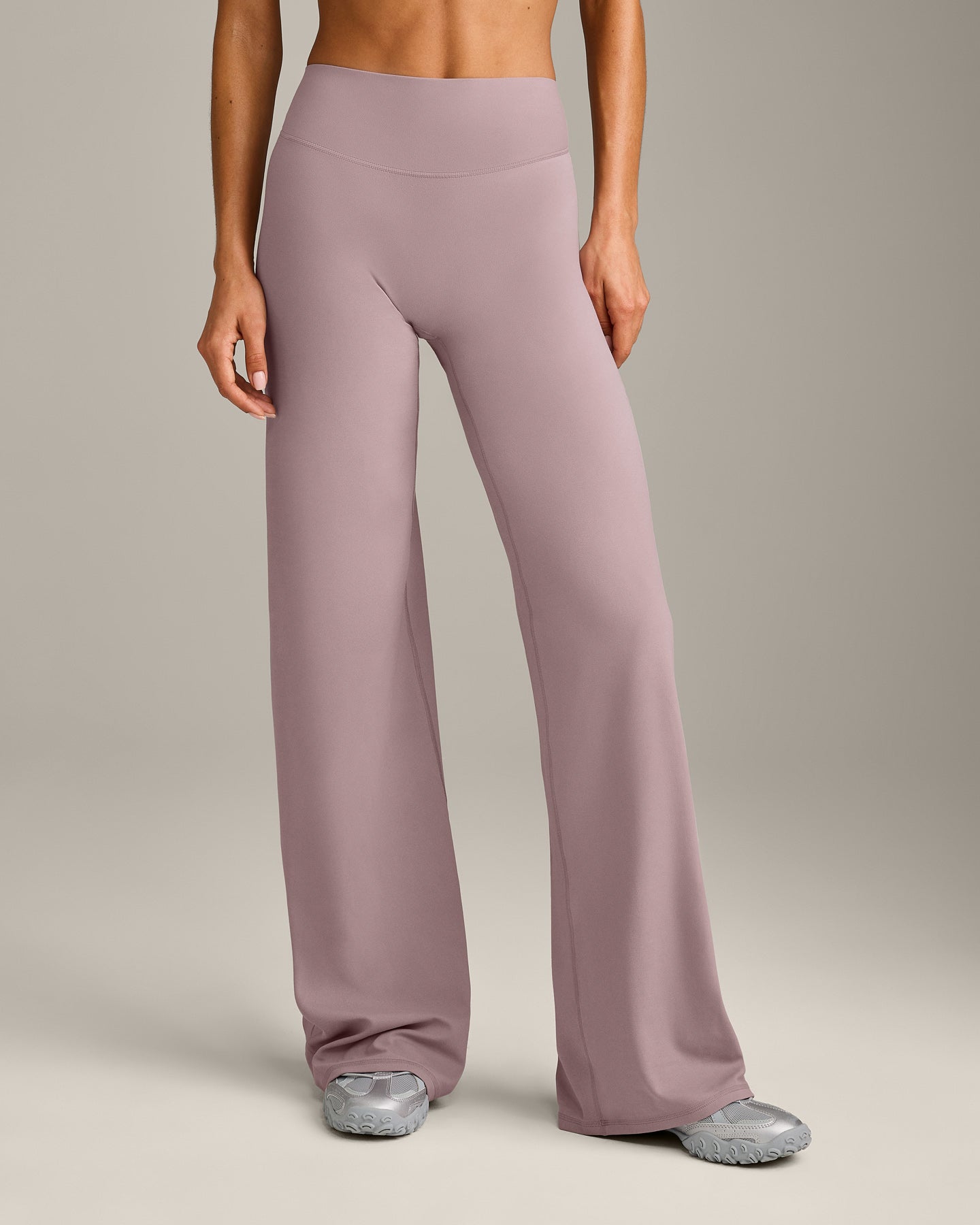 SoftMotion™ Straight Leg Bottoms with White Logo | Dusty Purple