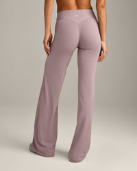 SoftMotion™ Straight Leg Bottoms with White Logo | Dusty Purple