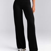 SoftMotion™ Straight Leg Bottoms with Grey Logo | Black