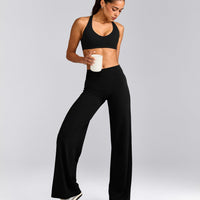 SoftMotion™ Straight Leg Bottoms with Grey Logo | Black