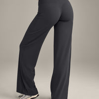 SoftMotion™ Straight Leg Bottoms with Grey Logo | Coal