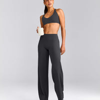 SoftMotion™ Straight Leg Pants with Grey Logo | Coal