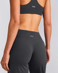 SoftMotion™ Straight Leg Pants with Grey Logo | Coal