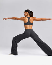 SoftMotion™ Straight Leg Pants with Grey Logo | Coal