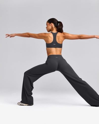 SoftMotion™ Straight Leg Pants with Grey Logo | Coal