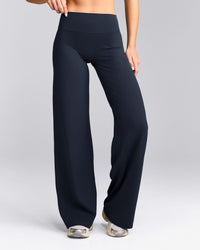 SoftMotion™ Straight Leg Bottoms with Grey Logo | True Blue