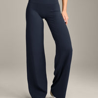 SoftMotion™ Straight Leg Bottoms with Grey Logo | True Blue