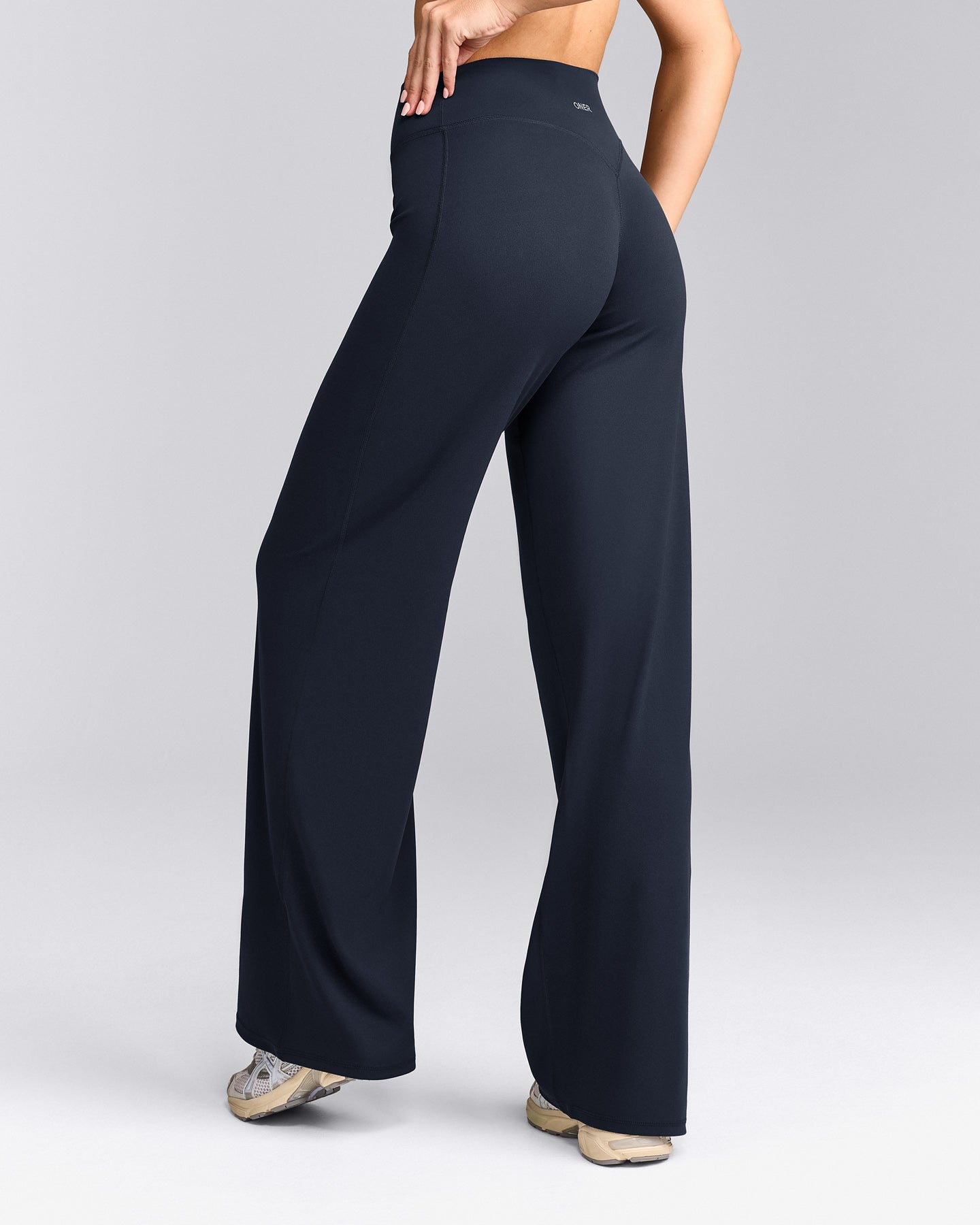 SoftMotion™ Straight Leg Bottoms with Grey Logo | True Blue
