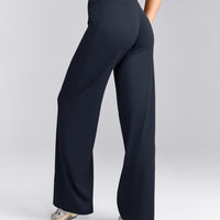 SoftMotion™ Straight Leg Bottoms with Grey Logo | True Blue