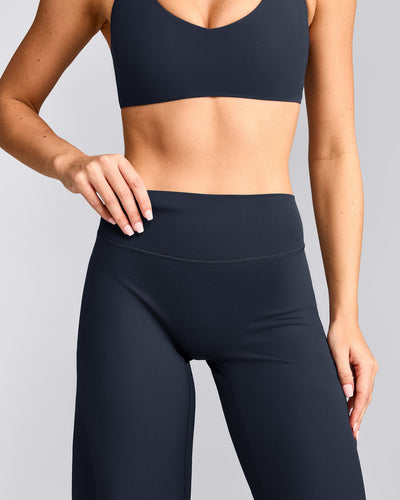 SoftMotion™ Straight Leg Bottoms with Grey Logo | True Blue
