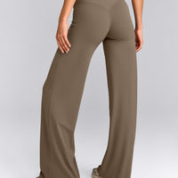 SoftMotion™ Straight Leg Bottoms with Grey Logo | Moss Brown