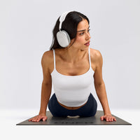 SoftMotion™ Strappy Mid Vest with Built in Bra Shelf | White