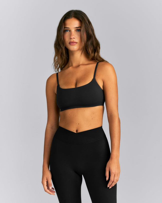 SoftMotion™ Strappy Sports Bra | Black